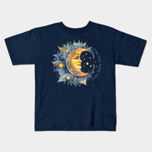 Celestial Sun and Moon C Kids T-Shirt